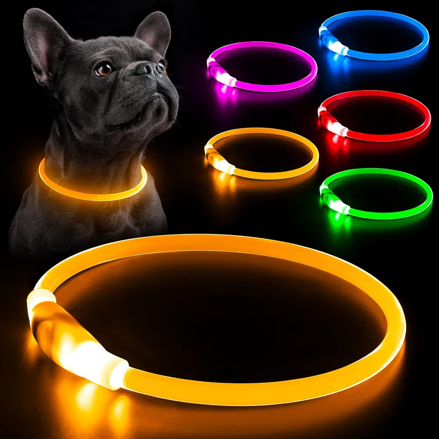 Tech Dog Accessories - LED 개 목걸이 충전식 3 작업