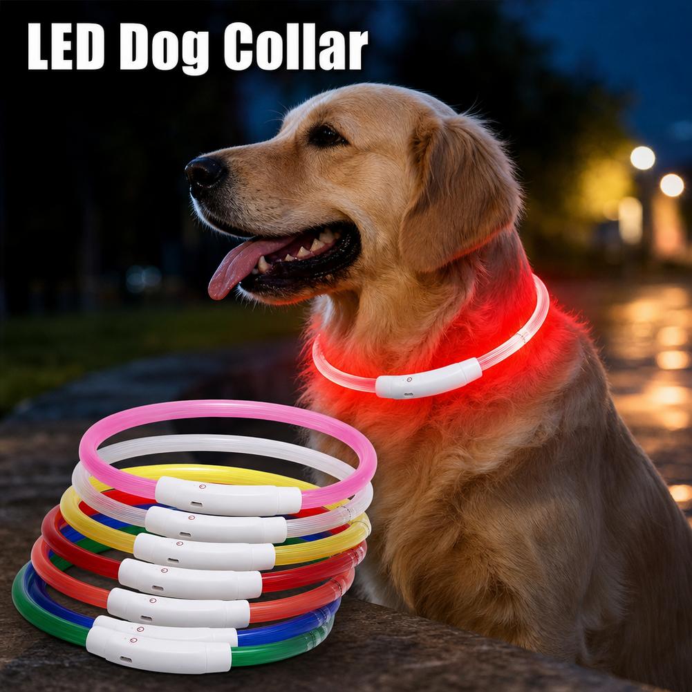 Tech Dog Accessories - 빛나는 애완견 목걸이 방수 LED 개