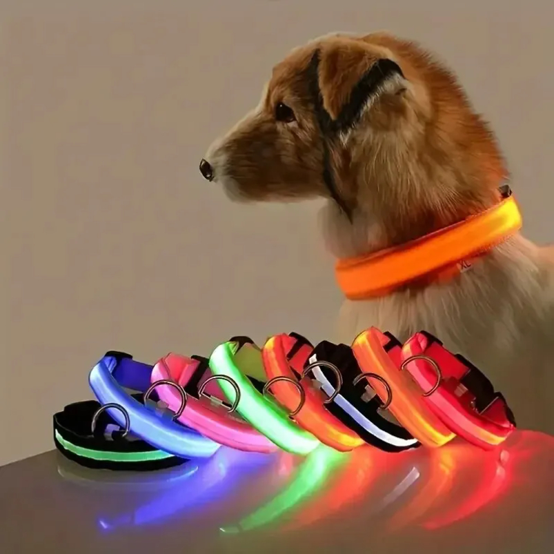 Tech Dog Accessories - 나일론 LED 야간 안전 발광 야광
