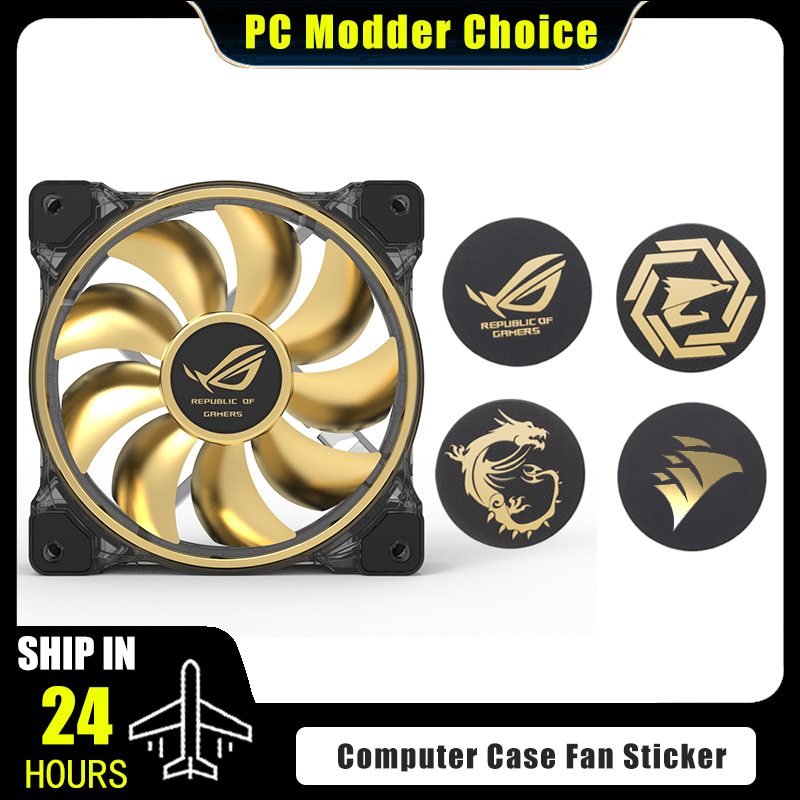 Tech Accessories Pc - 컴퓨터 케이스 팬 로고 스티커, ROG