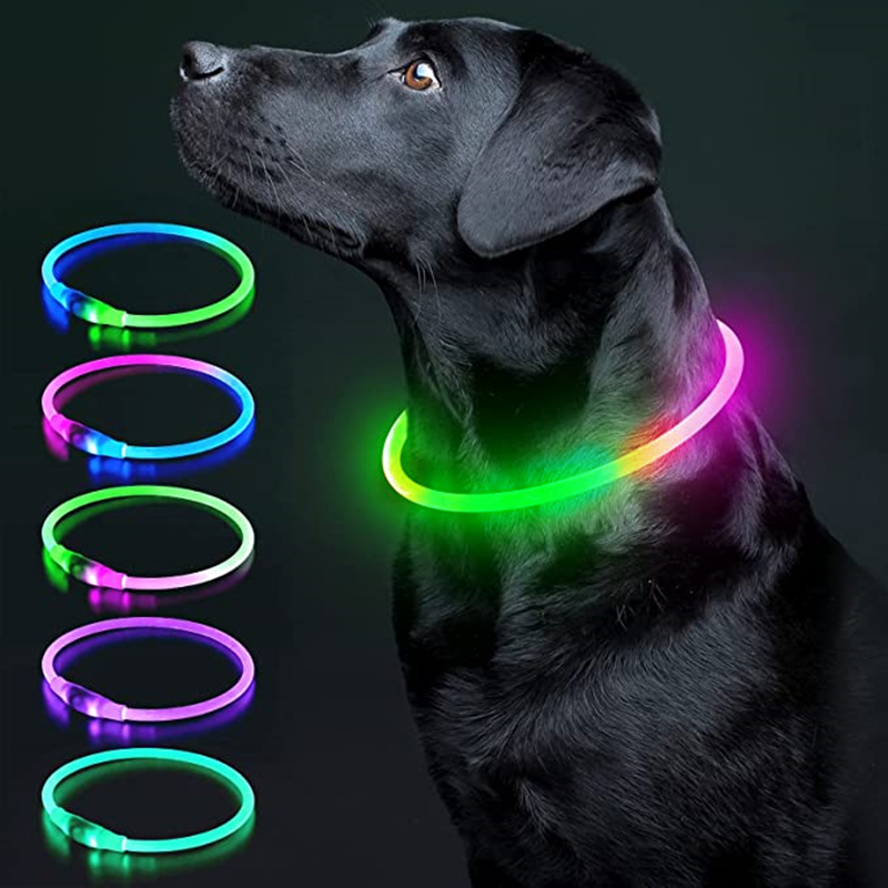 Tech Dog Accessories - 빛나는 개 목걸이 빛 충전 고양이