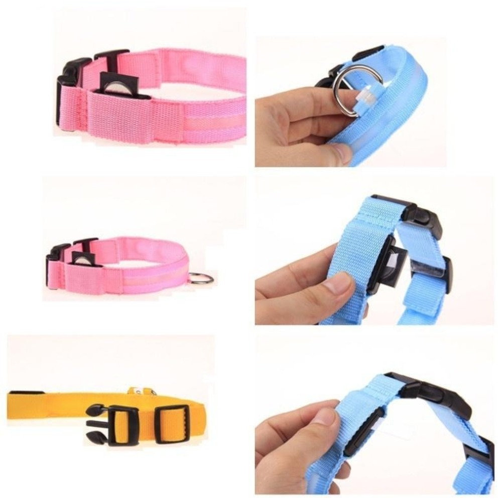 나일론 반사 LED 개 목걸이 라이트업 애완견 목걸이  - Tech Dog Accessories 리뷰 및 가격