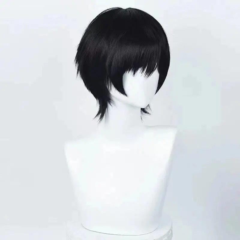 애니메이션 코스프레 가발 35cm 짧은 검정색 내열성  - Tech Accessories For Men 리뷰 및 가격