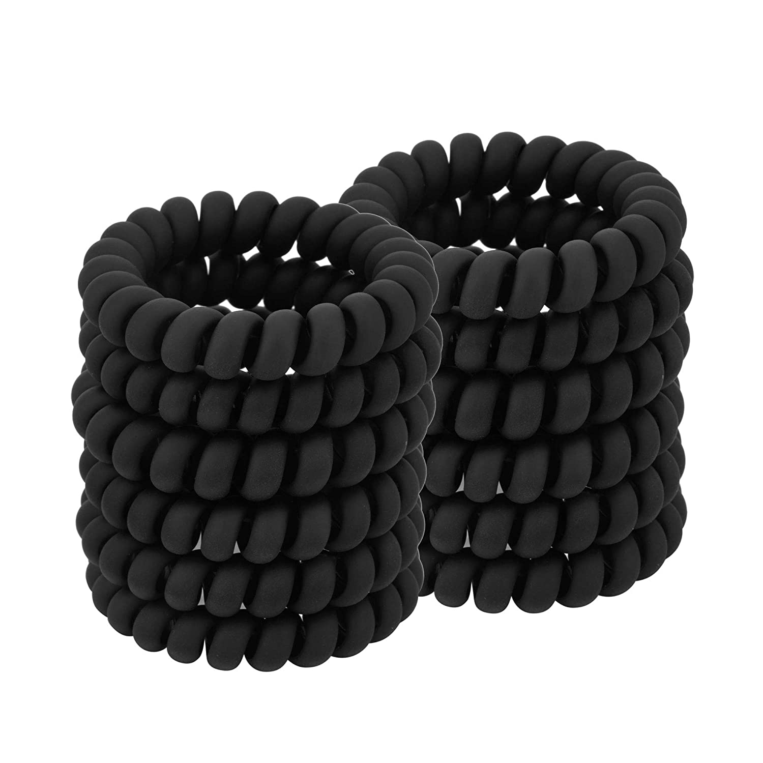 검은 나선형 헤어 넥타이 매트 탄성 Traceless  - Tech Accessories For Men 리뷰 및 가격