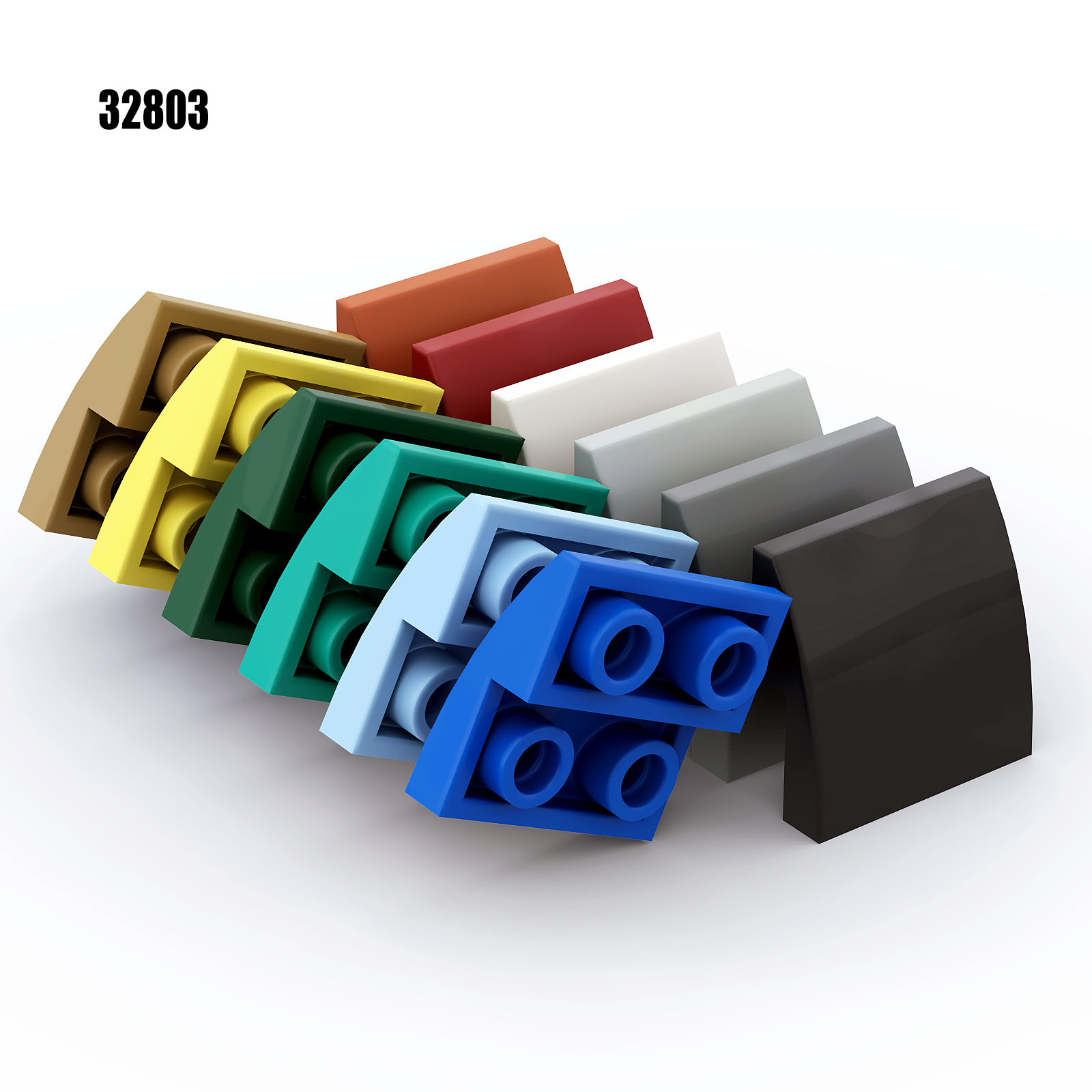 50pcs MOC 벽돌 32803 2x2 역방향 곡선  - Tech Accessories For Kids 리뷰 및 가격
