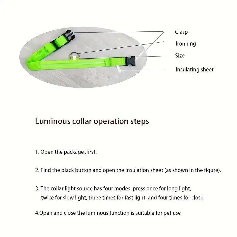 나일론 LED 야간 안전 발광 야광 개 목줄 야광 형광 - Tech Dog Accessories 리뷰 및 가격