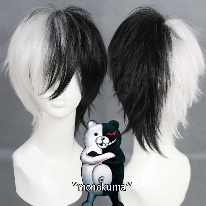 애니메이션 게임 Danganronpa 흑백 곰 가발 코 - Tech Accessories For Men 리뷰 및 가격