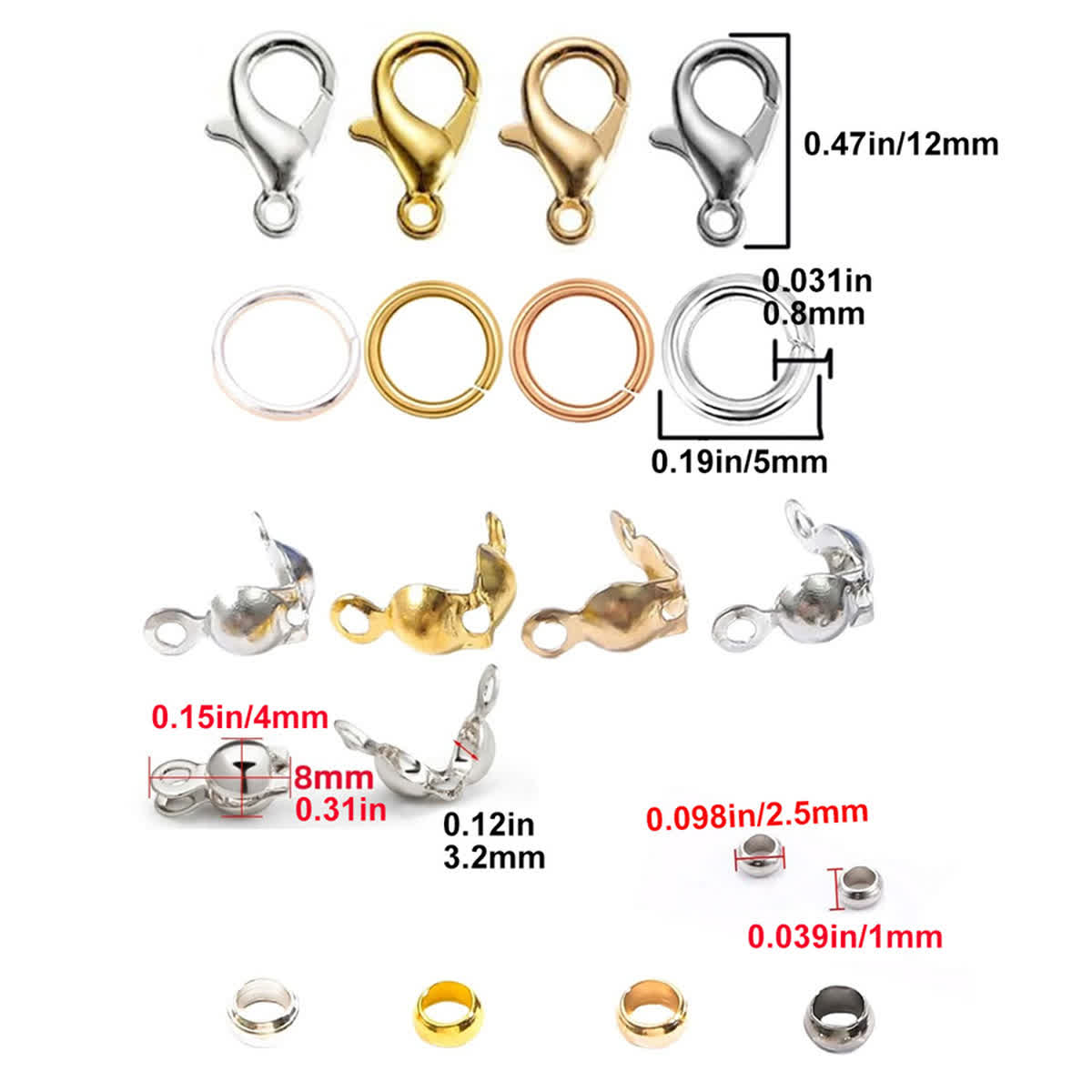 다양한 색상의 합금 4종 세트 수제 DIY 쥬얼리 제작 - Unique Tech Accessories 리뷰 및 가격