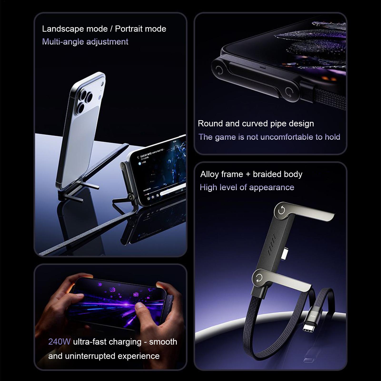 보이지 않는 홀더형 충전 케이블 2-in-1 휴대폰 액 - Tech Accessories For Home Office 리뷰 및 가격